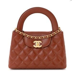Brown Chanel Kelly nano Kelly